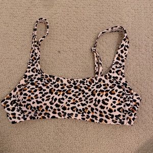 Pink cheetah print bikini